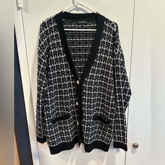 None Sweaters - Black and White Women's Sweater